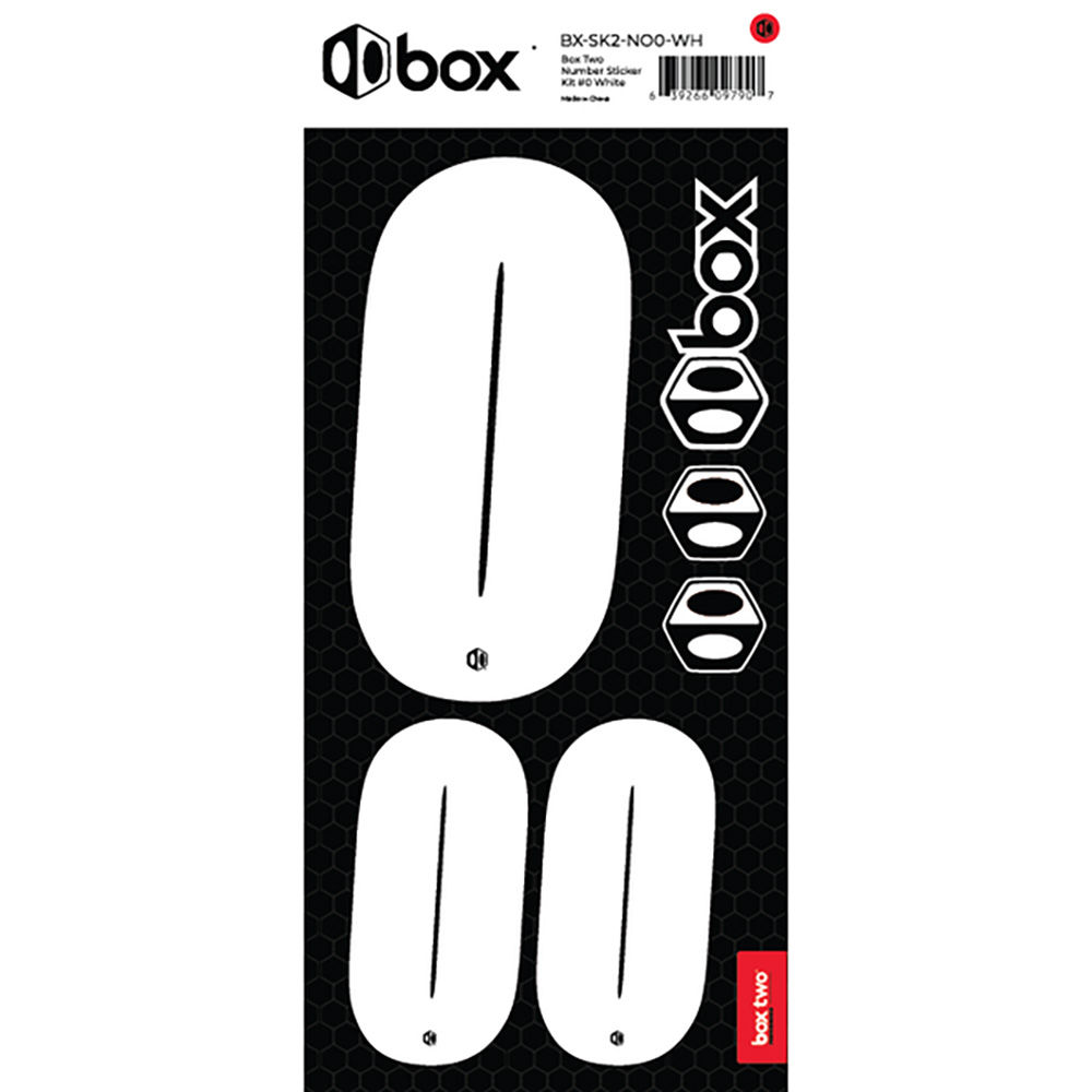 BOX Two Number Sticker Kits - White