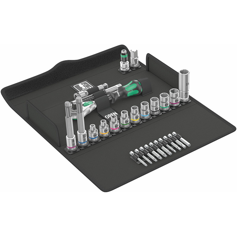 Wera Bicycle Set 7 Zyklop 3/8" Ratchet and Socket Set 27pcs