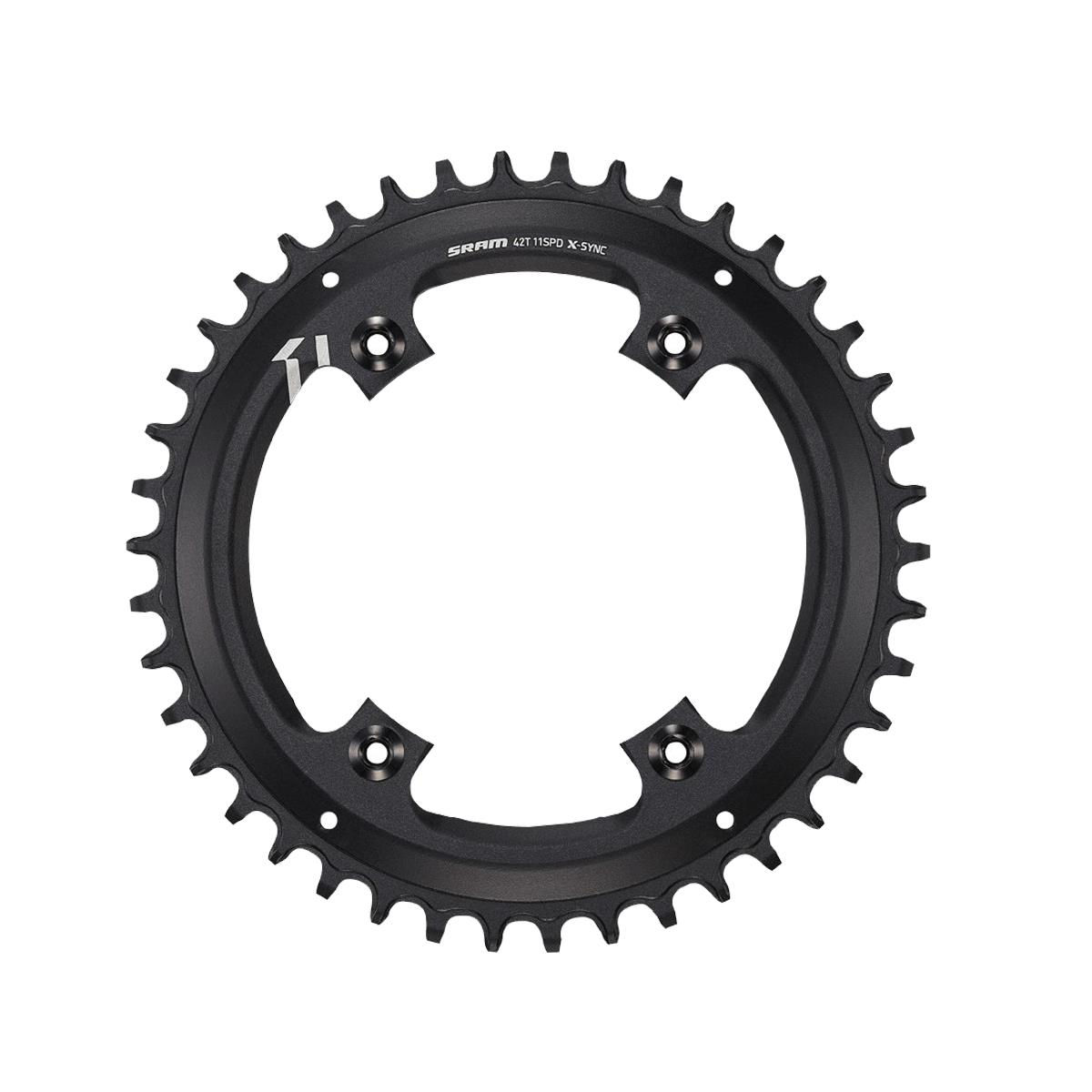 SRAM Chain Ring X-Sync 42T 11 Speed Apex1 Asymmetric 110BCD Alumblack BB30 Or