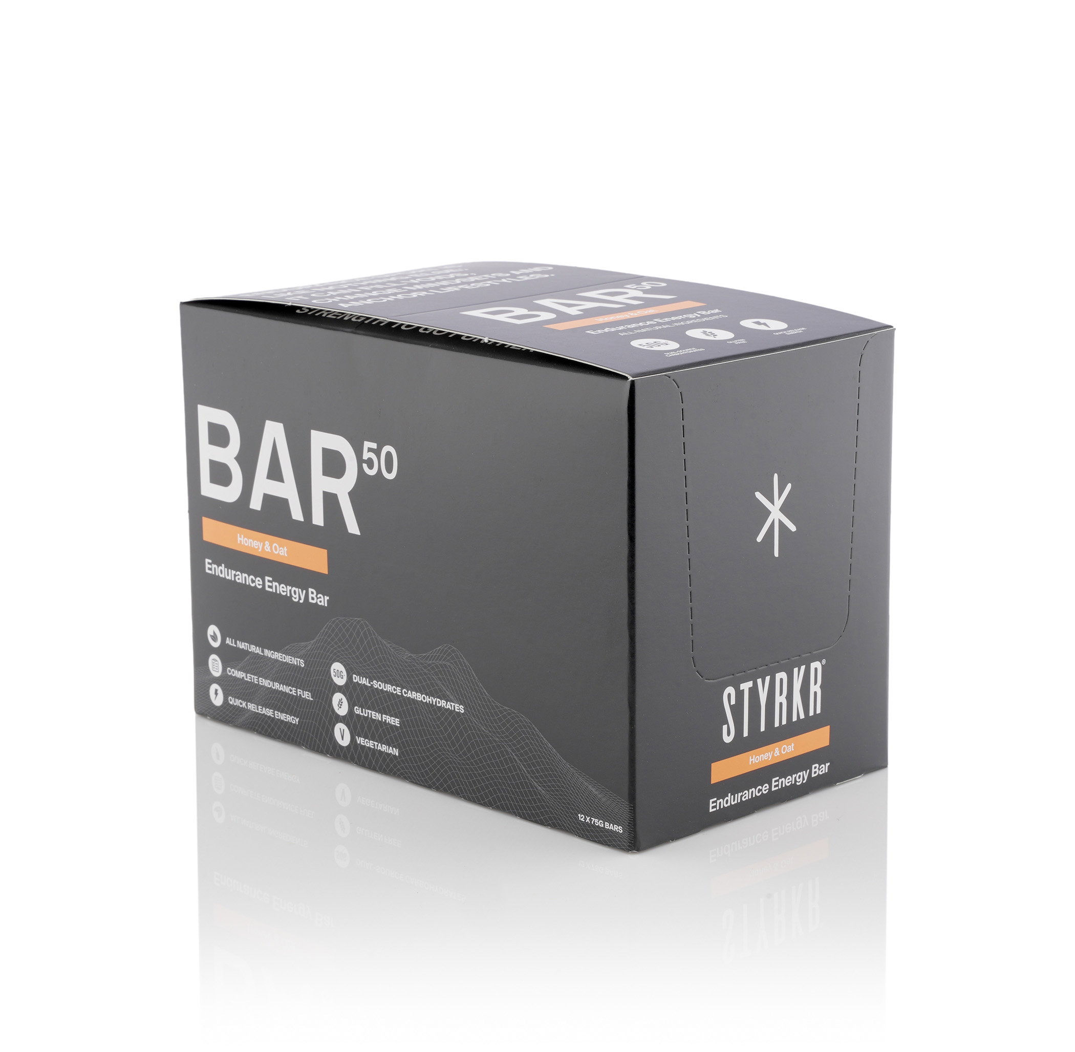STYRKR BAR50 Honey and Oat Energy Bar x12