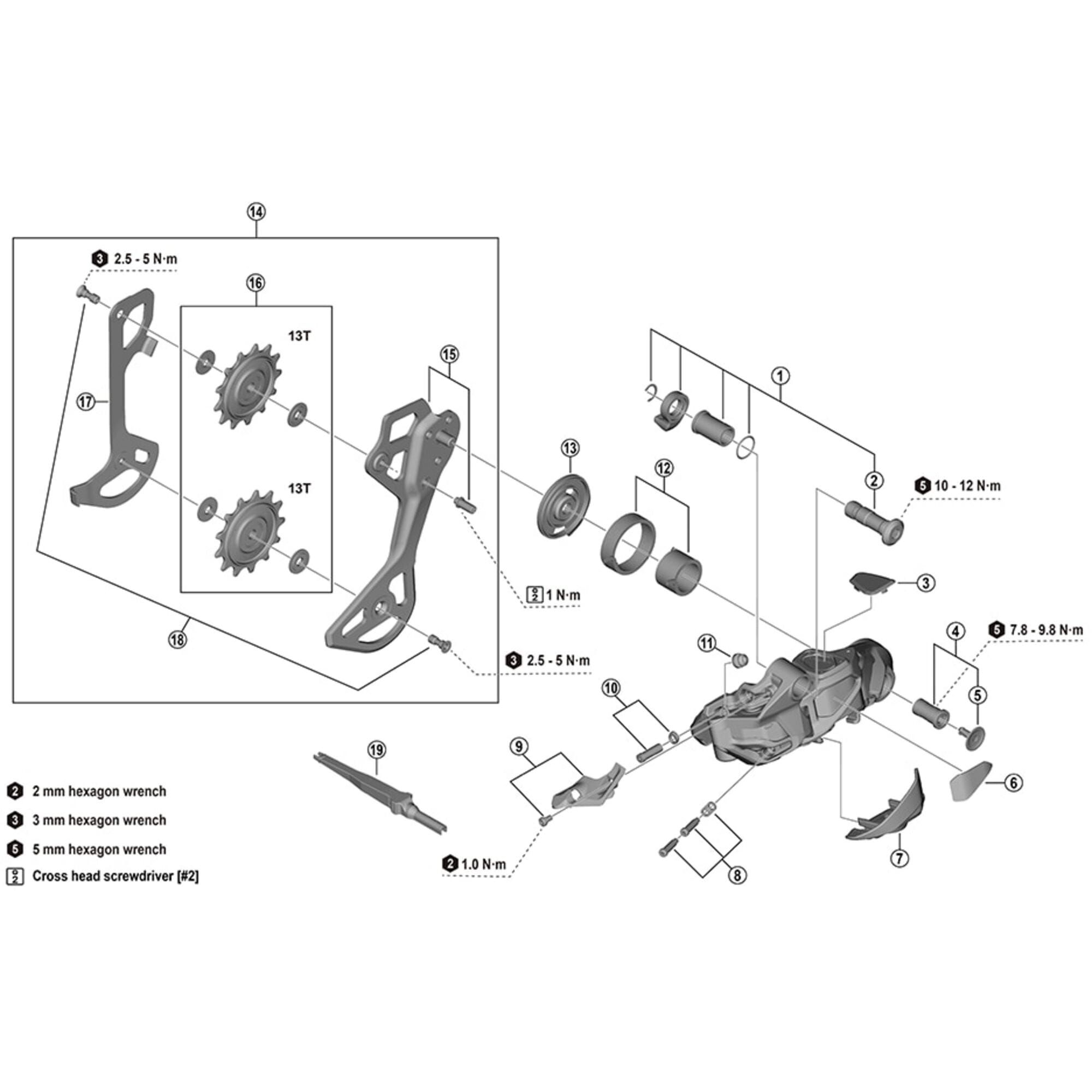 Shimano RD-M9250 inner plate, GS