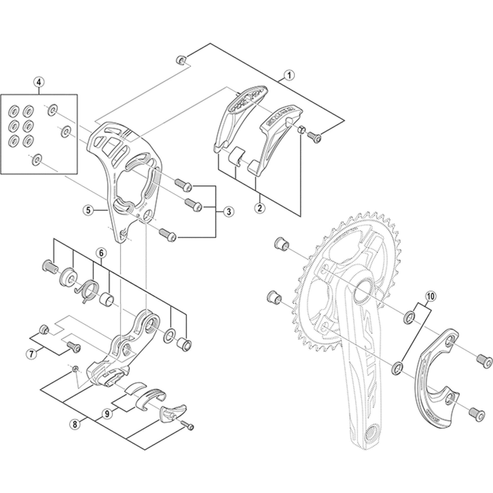Shimano SM-CD50 Skid plate and rubber pad