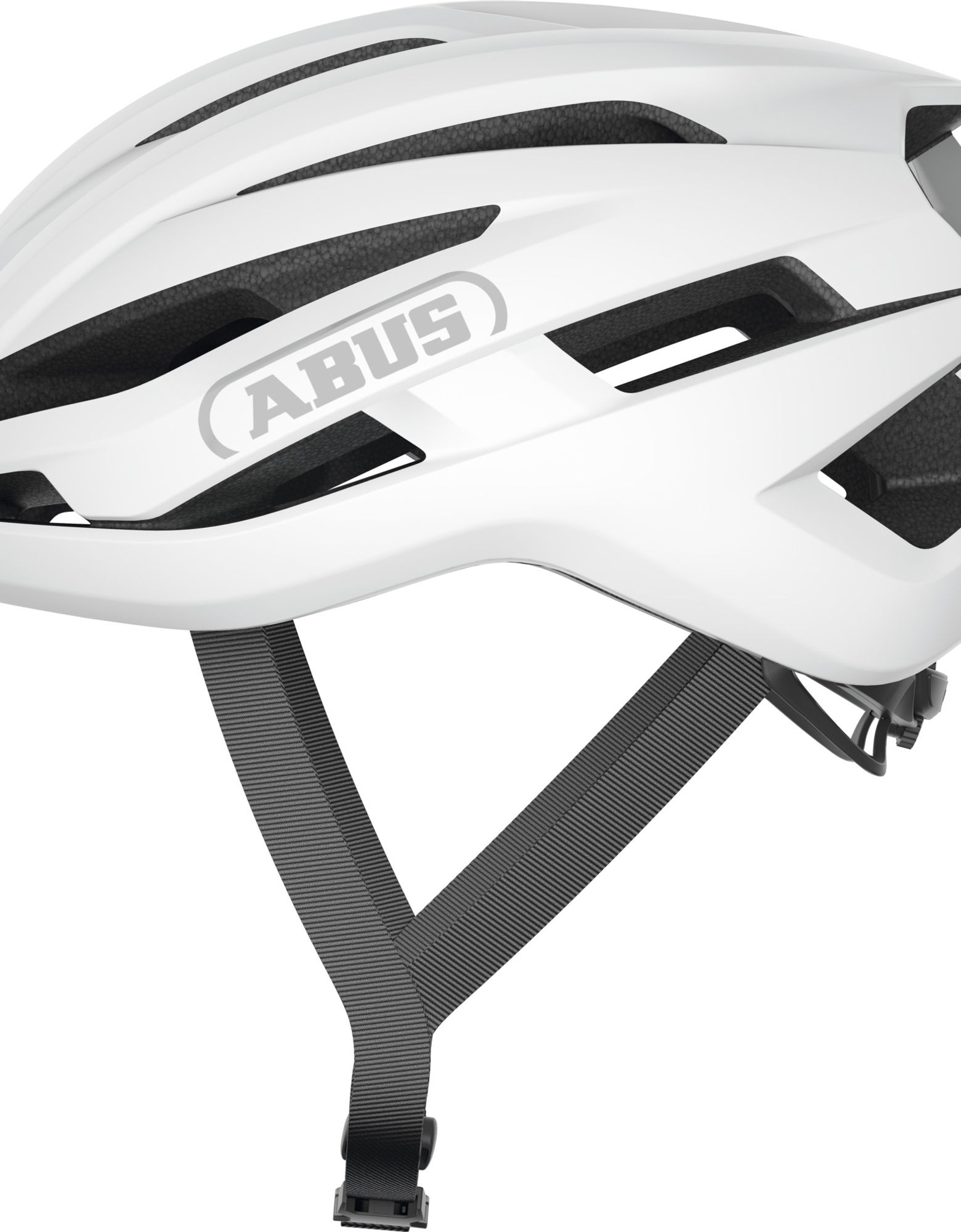 ABUS Stormchaser ACE Road Helmet in Polar White (Made in Italy)
