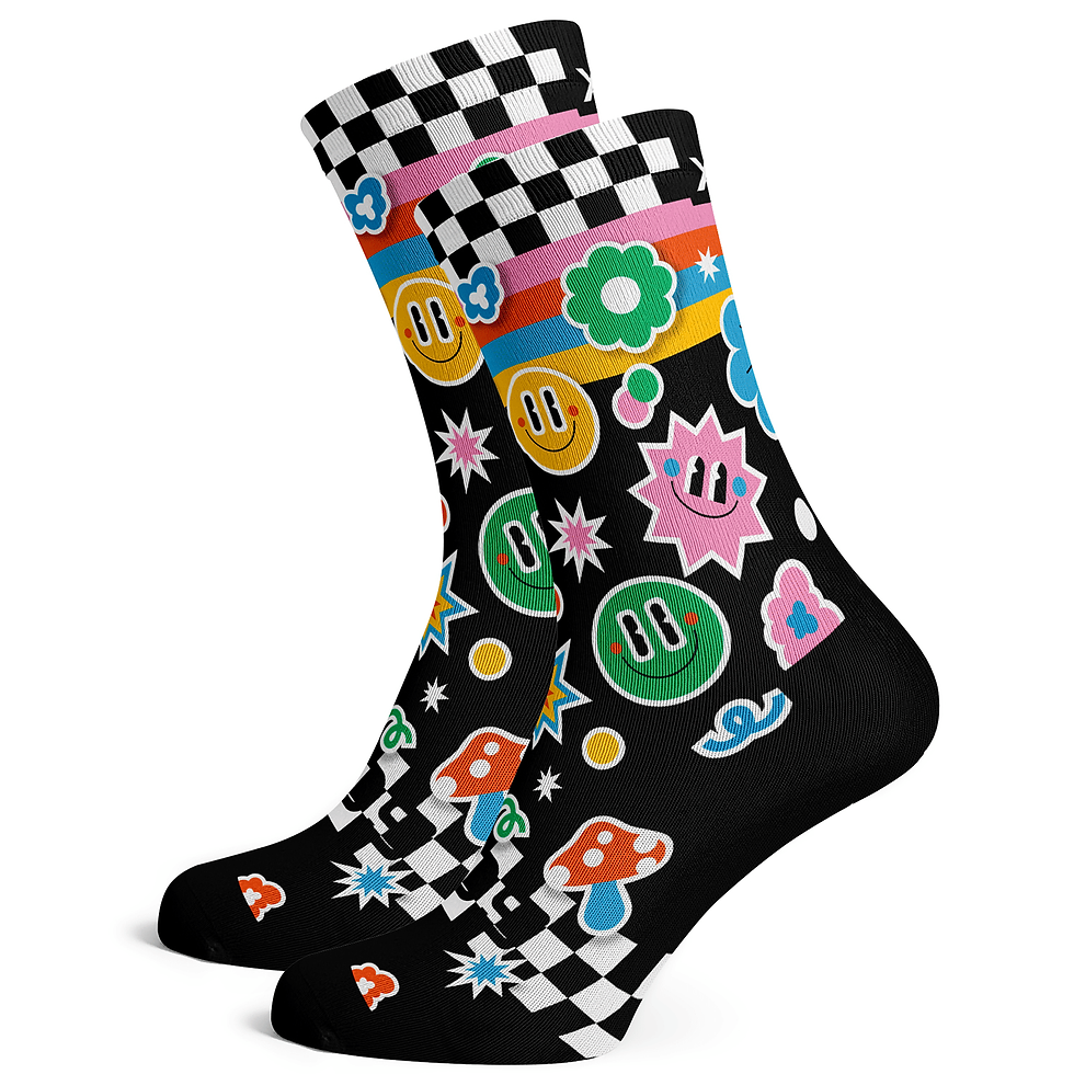 Thumbnail: Sox Footwear Sticker Bright & Fun Premium Crew Socks