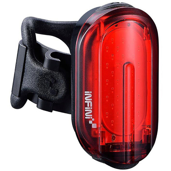 Infini Olley super bright micro USB rear light with QR bracket black with red