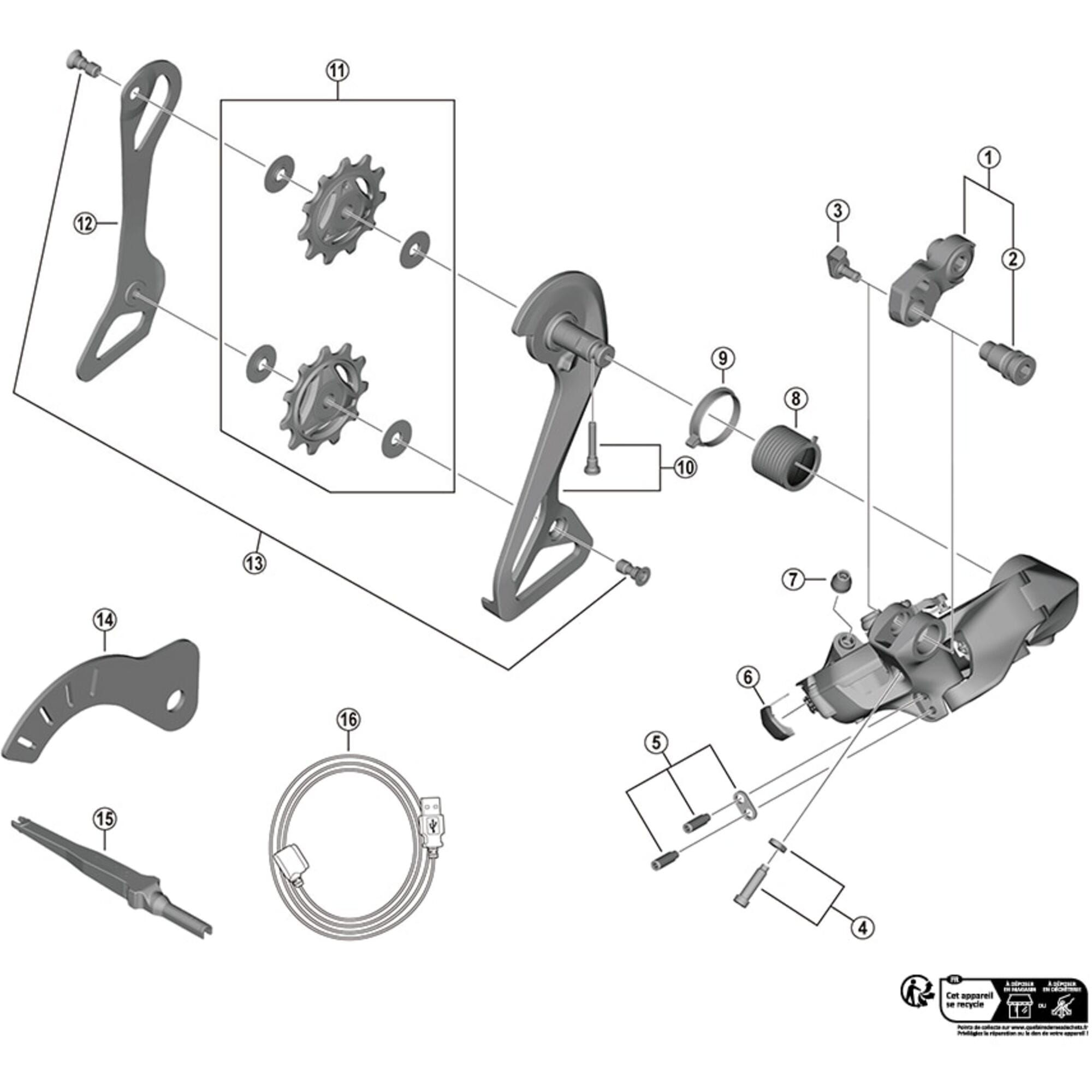 Shimano RD-R9250 inner plate