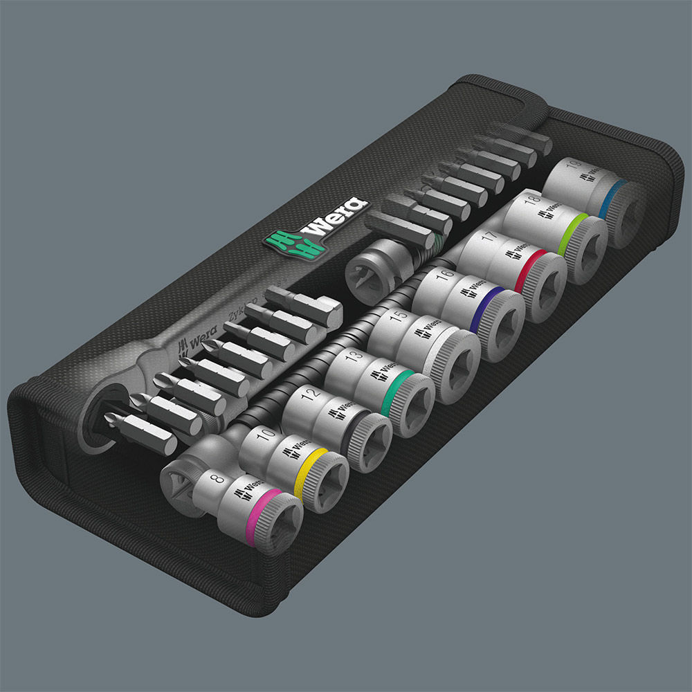 Wera 8100 SB 8 Zyklop Ratchet Set With Switch Lever 3/8"