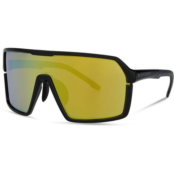 Madison Crypto Gloss Black Sunglasses - 3 Lens Pack - Bronze Mirror / Amber