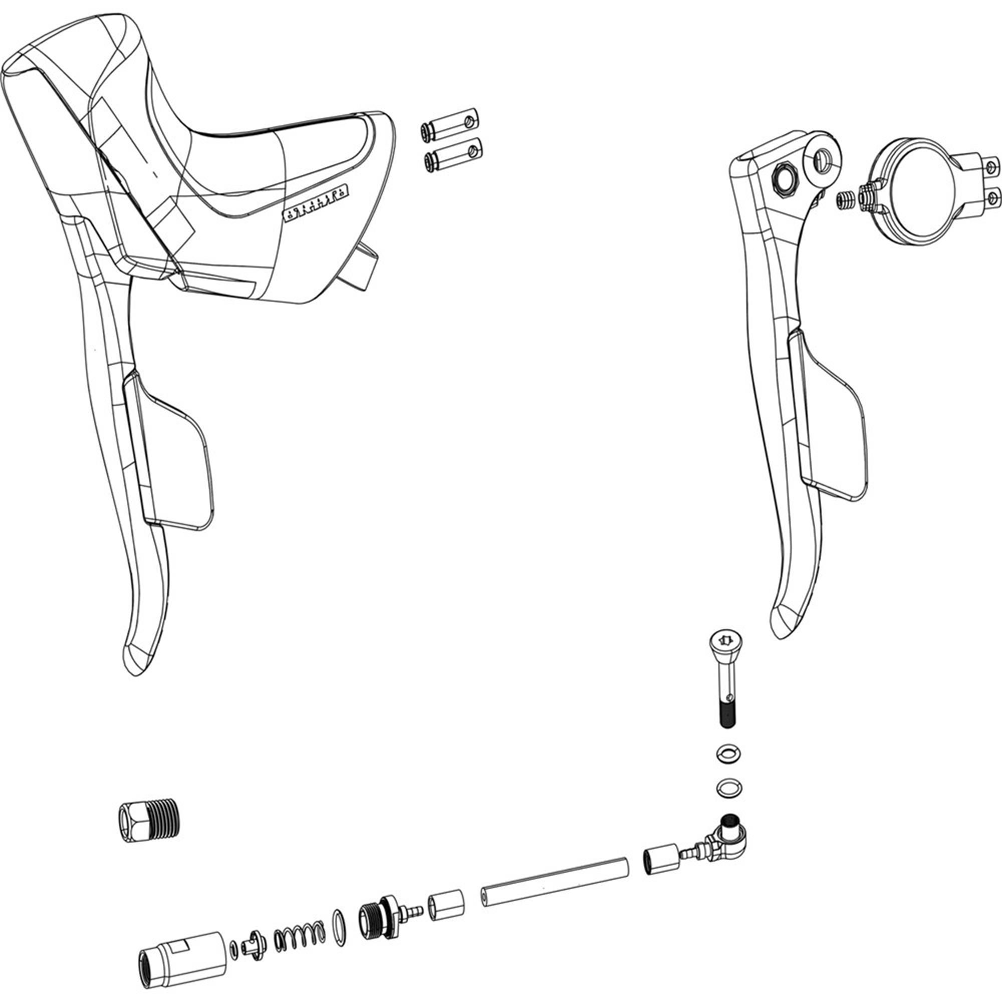 SRAM ED Brake Lever Assembly (Paddle And Elec Pod) AXS Disc