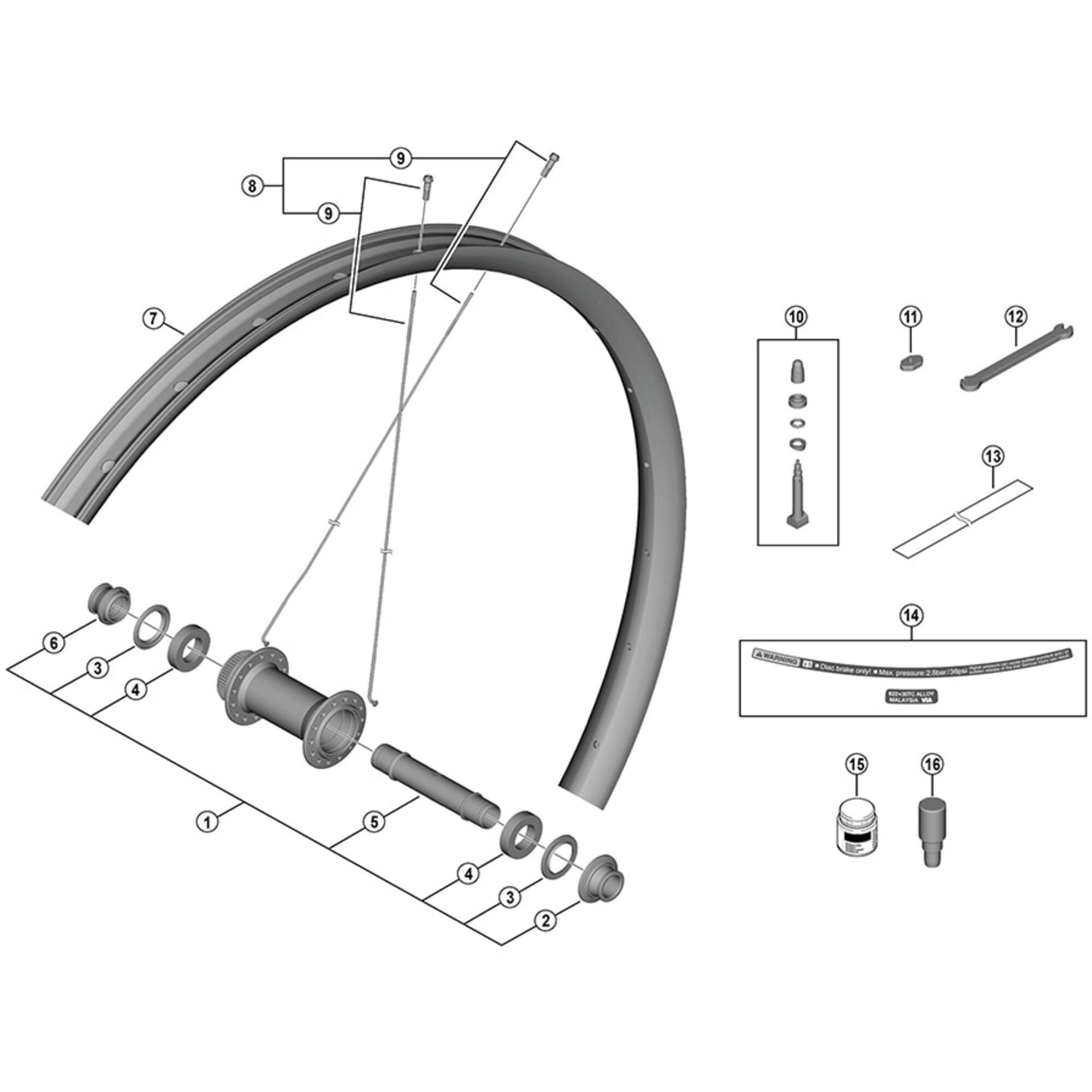 Shimano WH-M8200-TL-F15-B-29 spoke and nipple, 298 mm