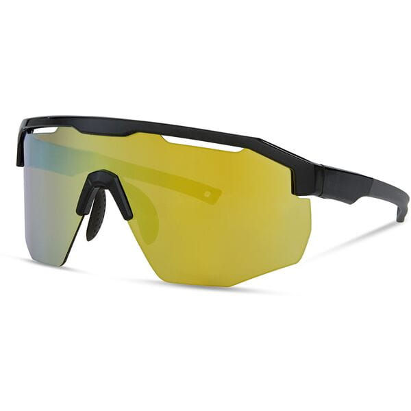 Madison Cipher Gloss Black Sunglasses - 3 Lens Pack - Bronze Mirror / Amber