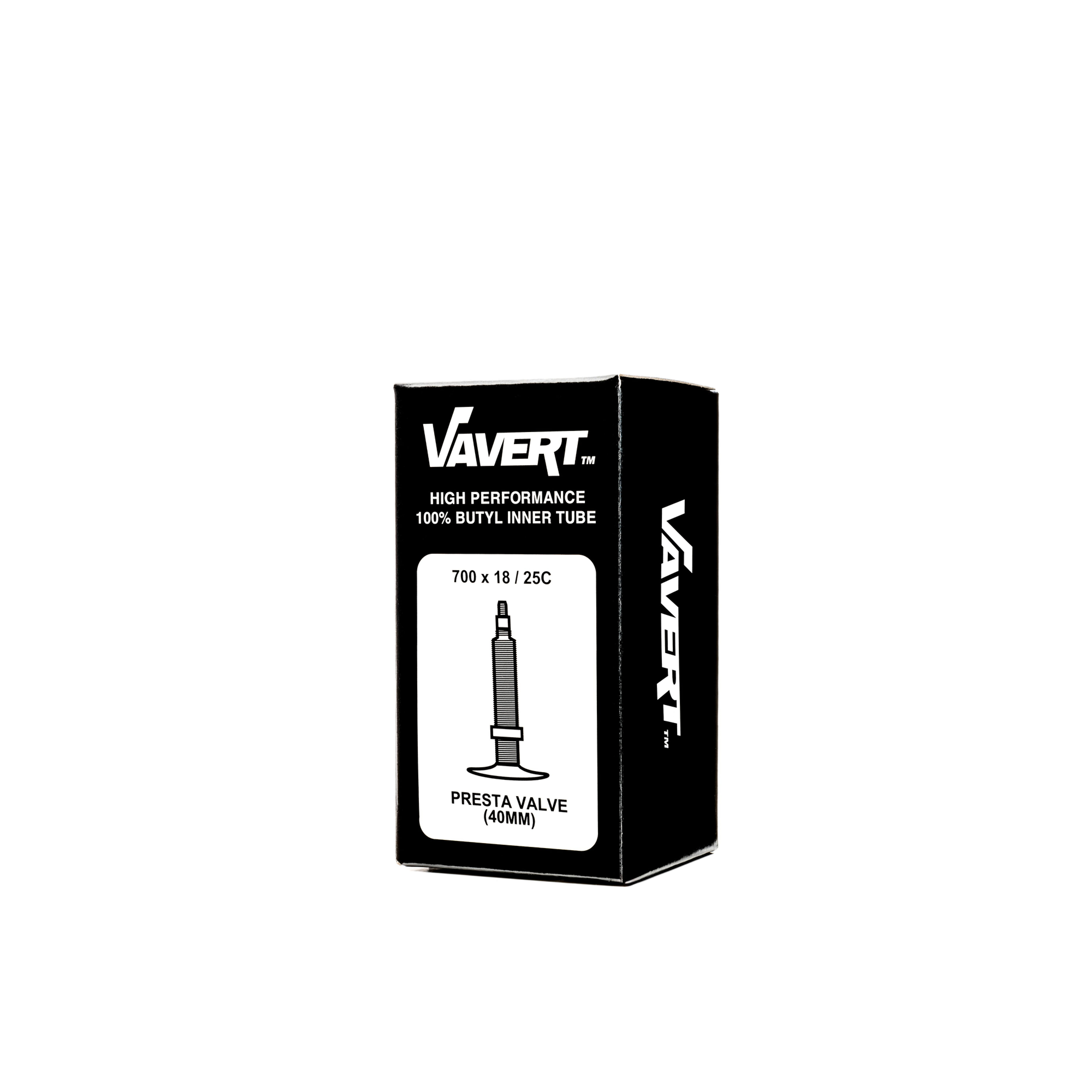 VAVERT Inner Tube 700x18/25C Presta Valve (40mm)