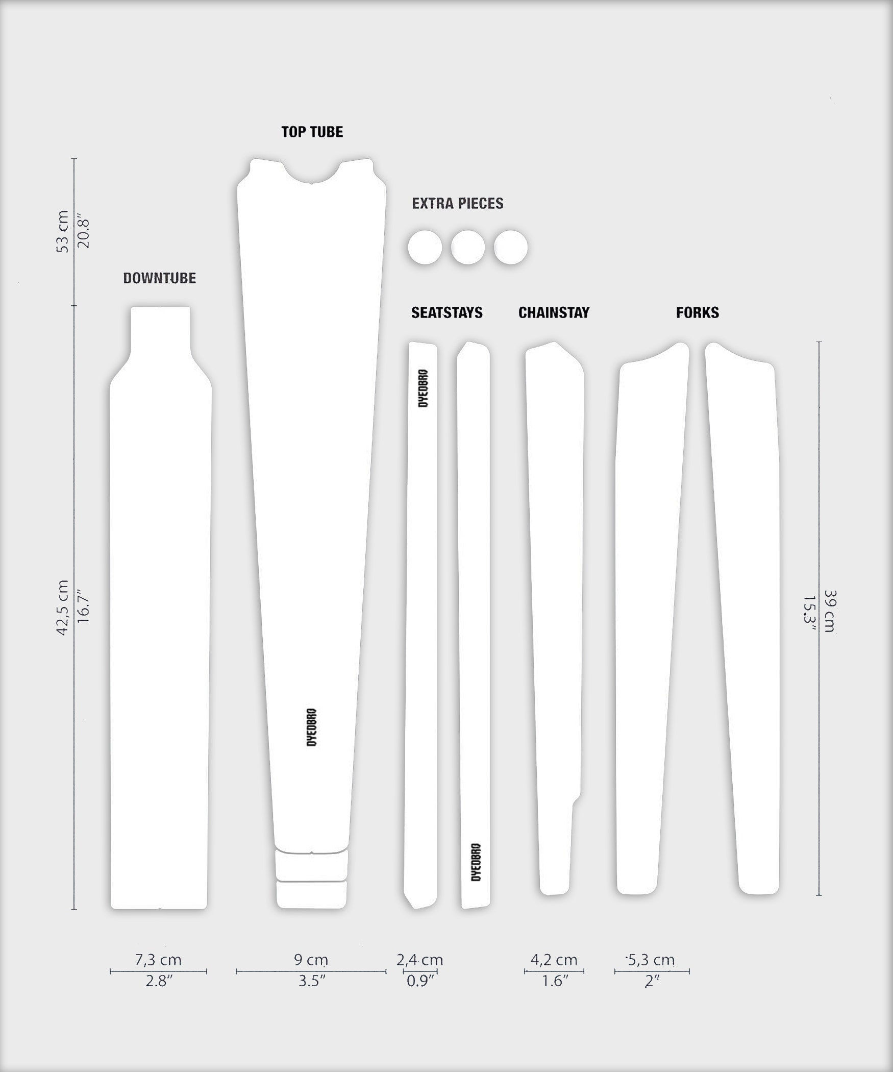 DYEDBRO Gravel Frame Protection - Clear