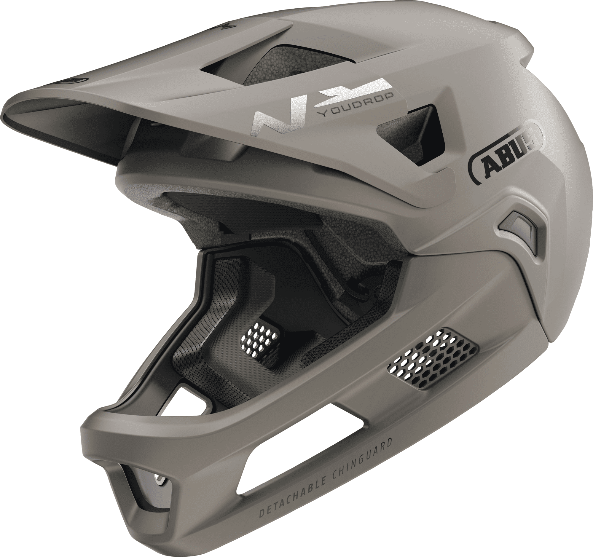 ABUS YouDrop FF Kids Full Face MTB Helmet Dust Grey
