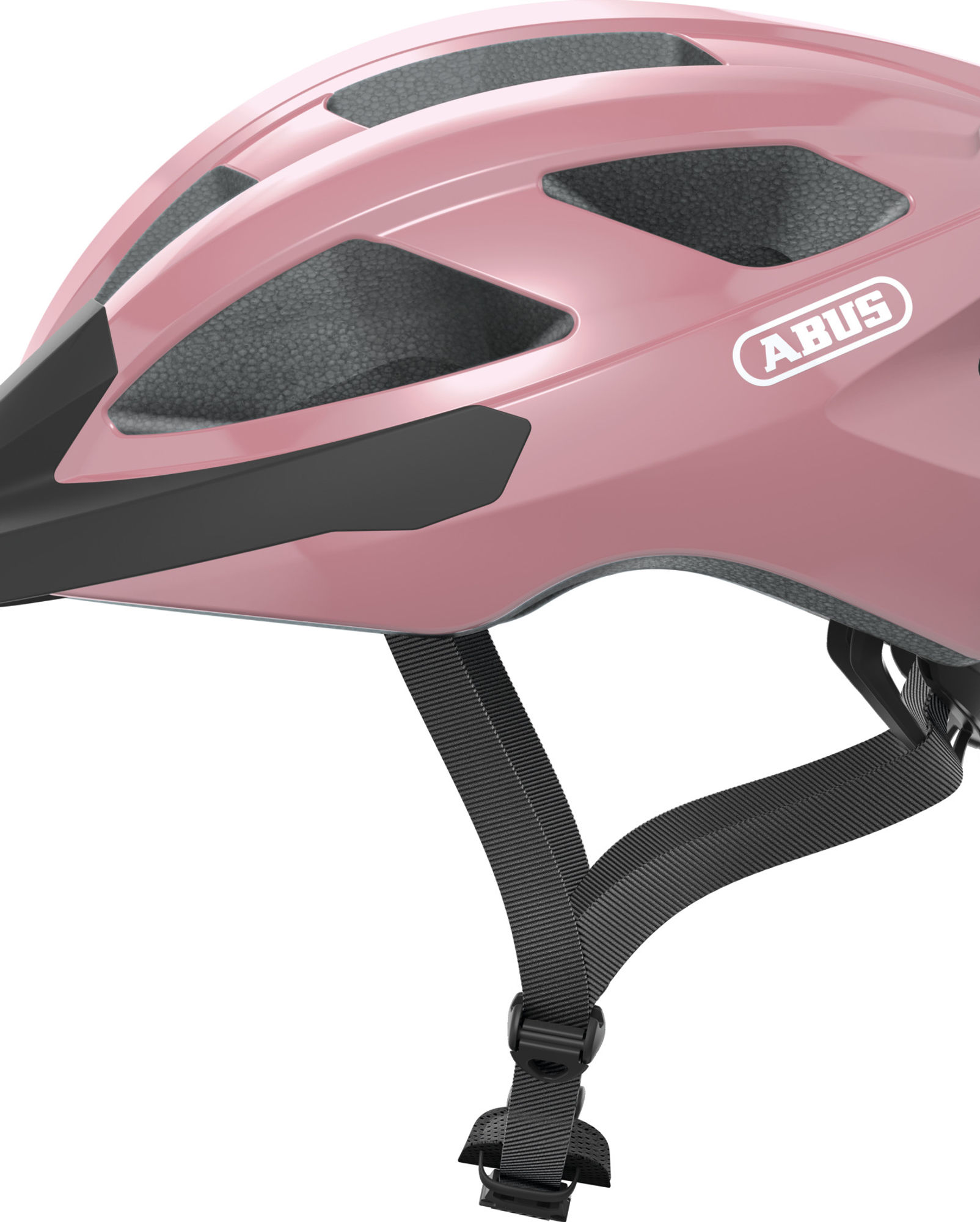 ABUS Macator Road Helmet in Shiny Rose