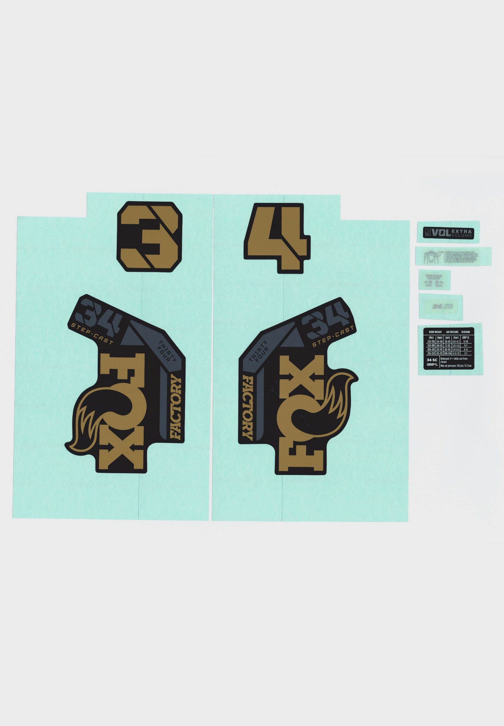 FOX Fork 34 SC Decal Kit 2025