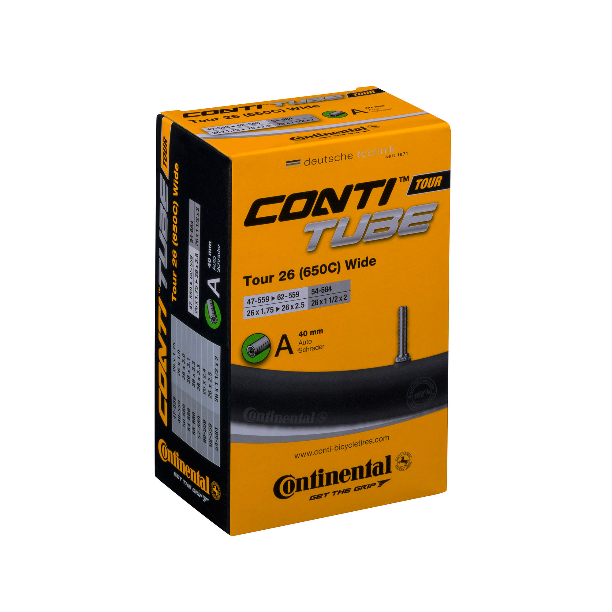 Continental Tour Tube - Schrader 40mm Valve