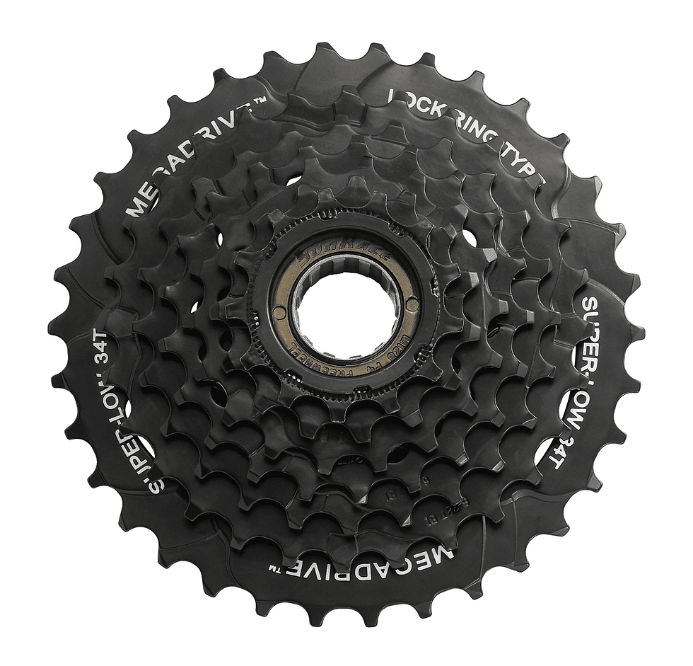 Thumbnail: SunRace MFM300 7 Speed 14-34T Steel Bicycle Freewheel Black
