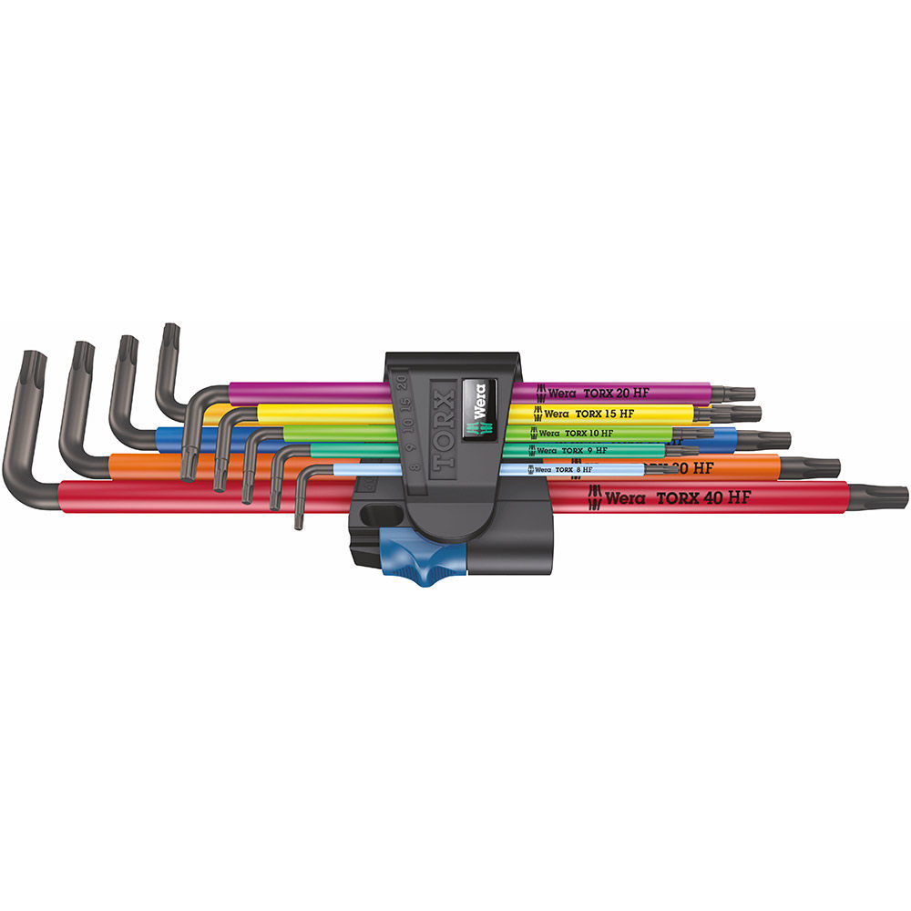 Wera 967/9 TX XL Multicolour HF 1 Long L-key Set With Holding Function