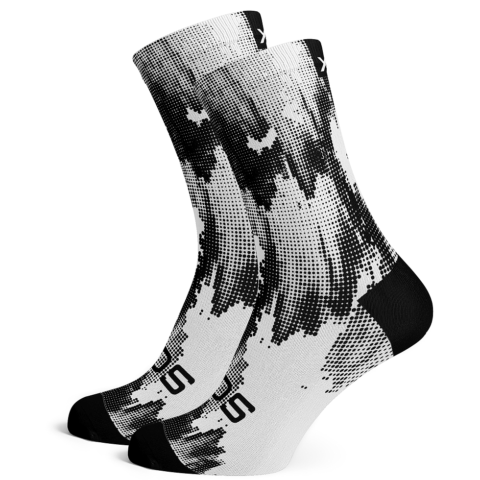 Thumbnail: Sox Footwear White Gravel Minimalist Premium Crew Socks