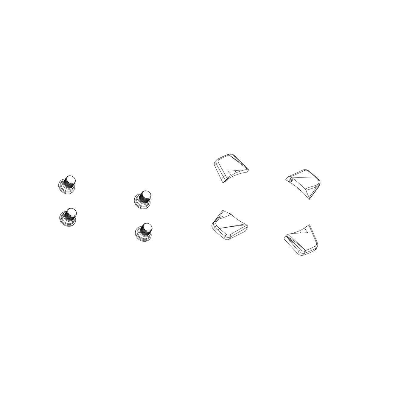 SRAM Chainring Bolt Kit 4X2 M8X4.75X8.75 Steel 94/107 BCD Black Qty 4