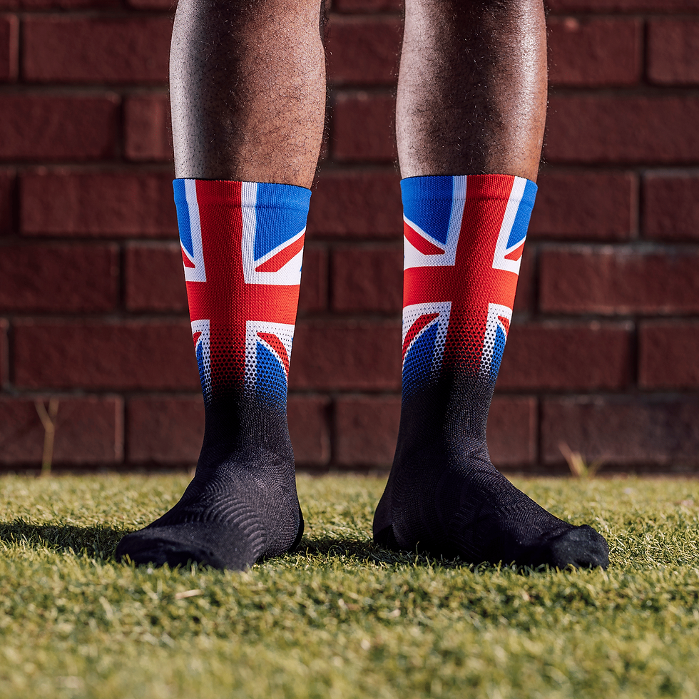 Thumbnail: Sox Footwear United Kingdom Flag Black Premium Crew Socks