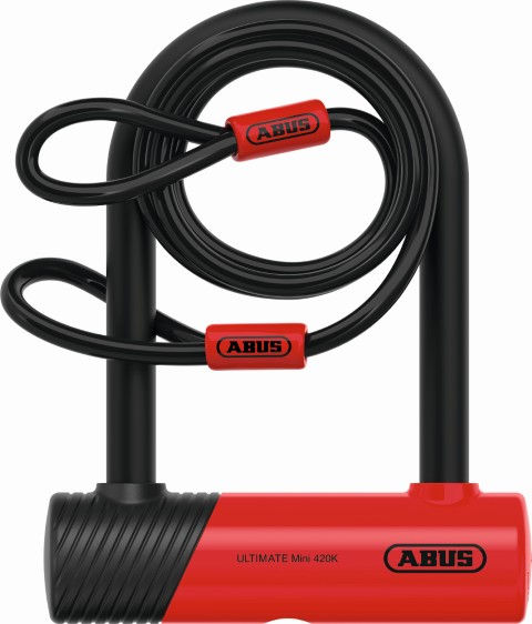 ABUS Ultimate Mini 420 U-Lock 140mm + 10/120 Cobra Cable (Gold Sold Secure)