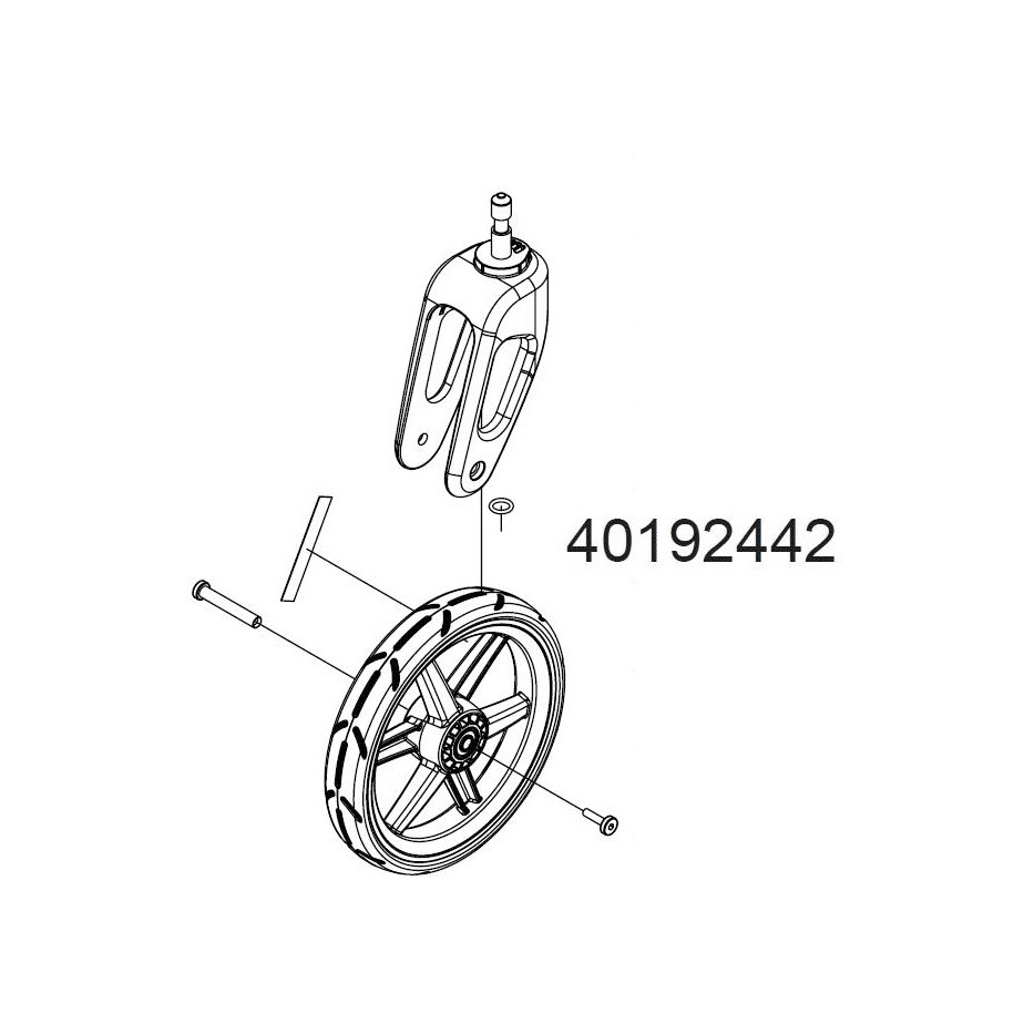 Thumbnail: Thule Chariot replacement stroller wheel and caster for Cross or Lite