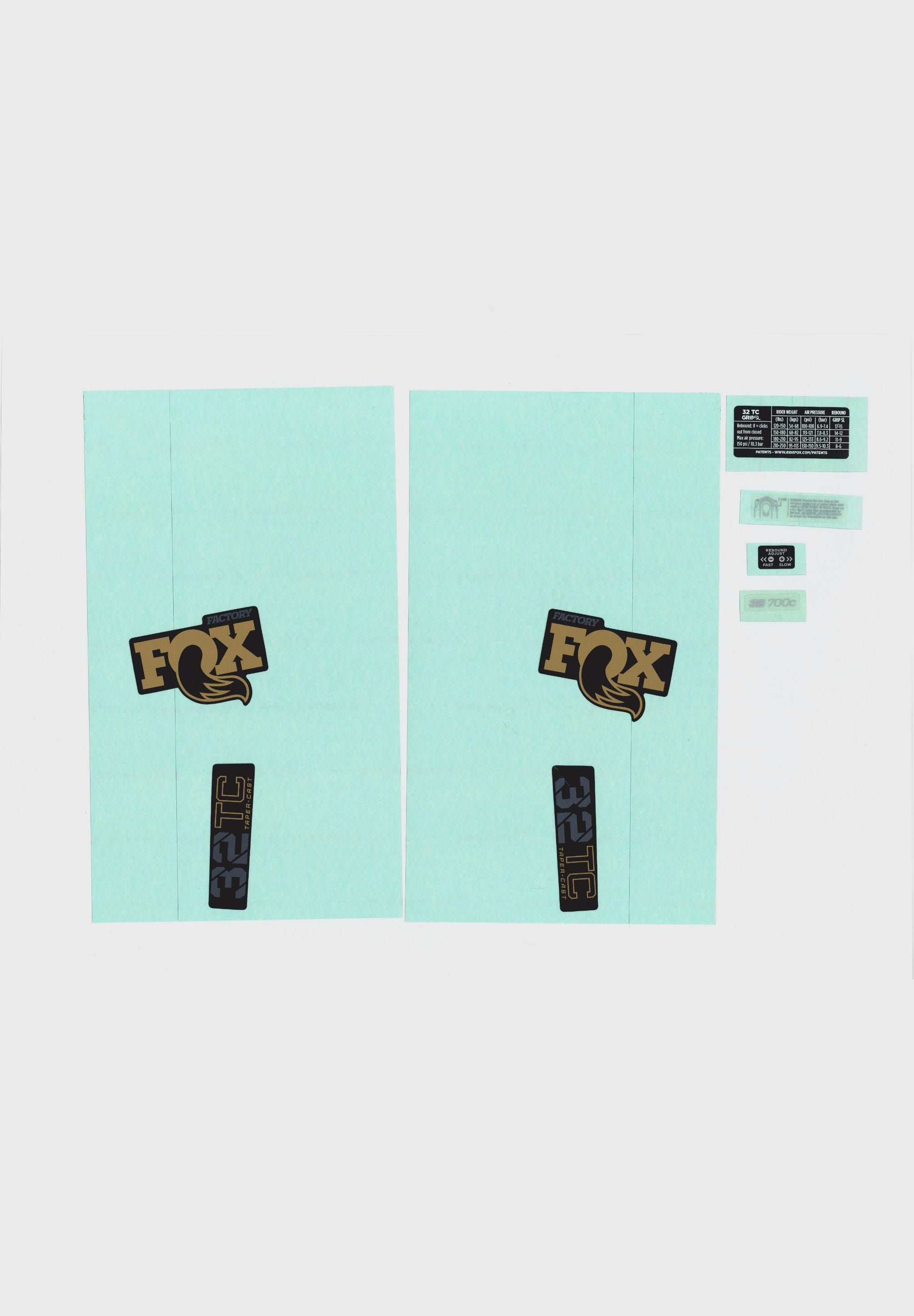 FOX Fork 32 TC Decal Kit 2025