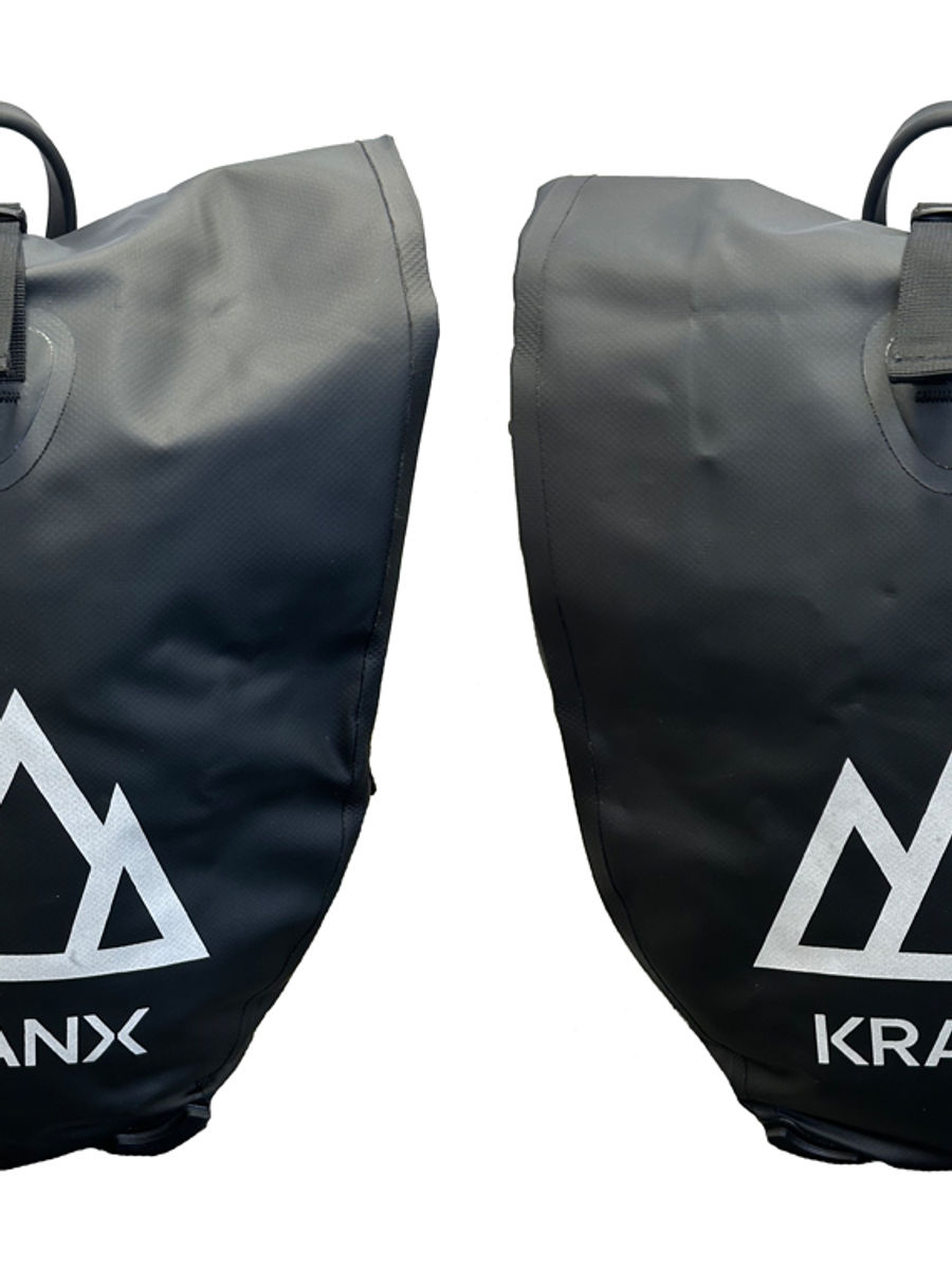 KranX Grampian Waterproof Panniers in Black 48L (Pair)