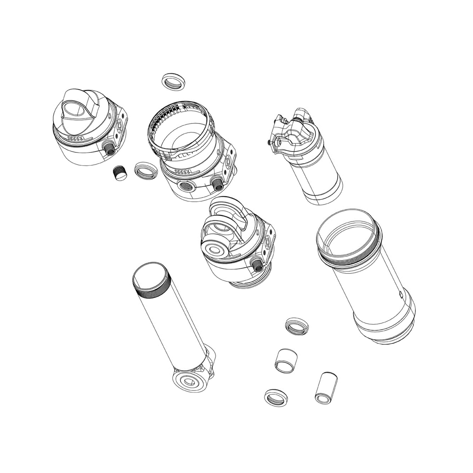 RockShox Rear Shock Eyelet Assembly Standard - Vivid Select/Base D1 (2027+)