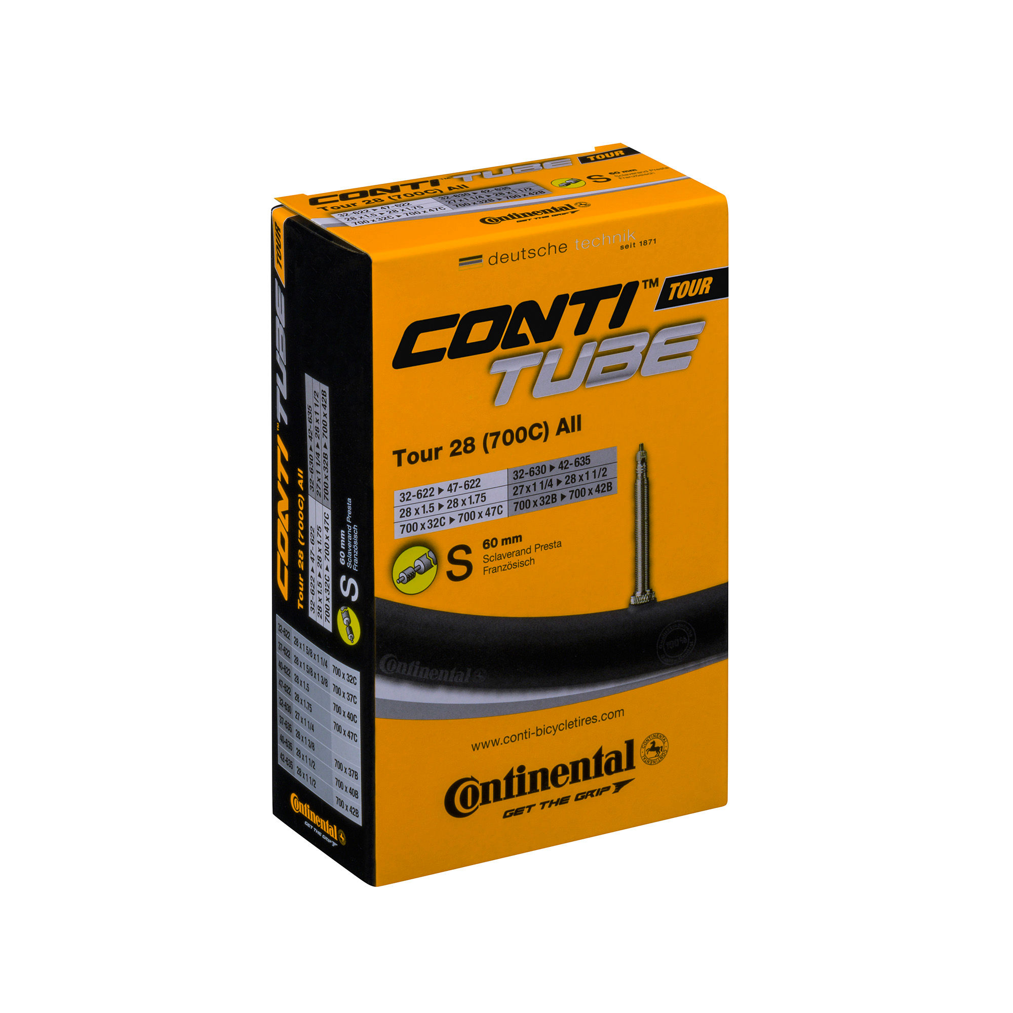 Continental Tour Tube - Presta 60mm Valve