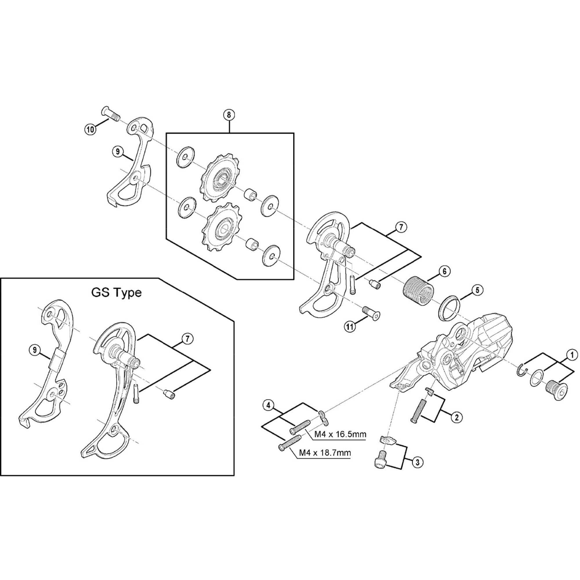 Shimano RD-F800 inner plate, GS-type
