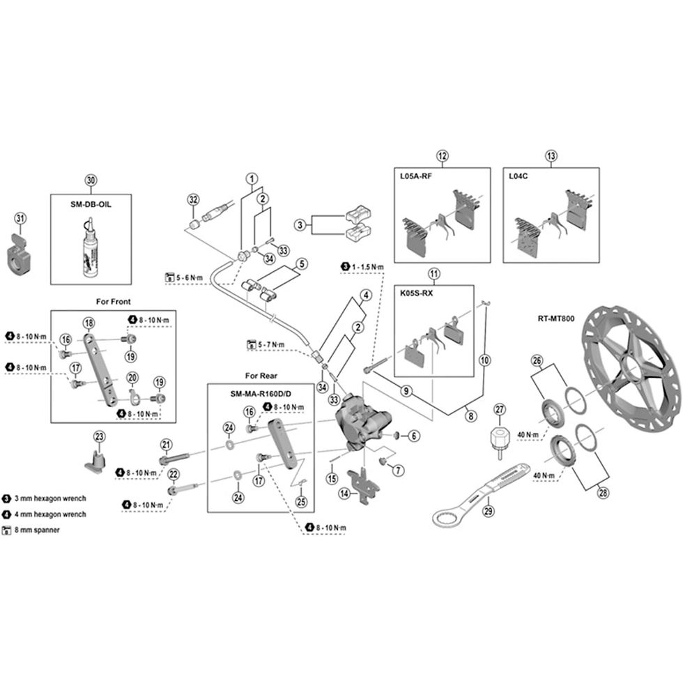 Thumbnail: Shimano SM-BH90 2.1 mm bore olive and connecter insert