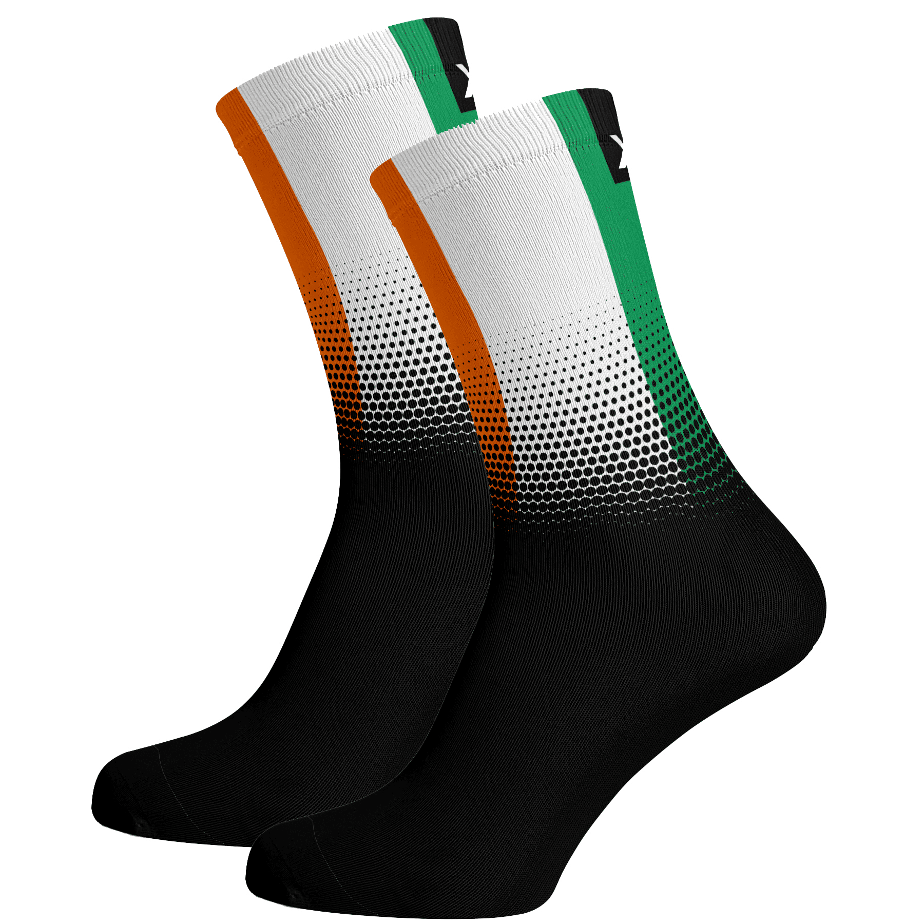 Sox Footwear Ireland Flag Black Premium Crew Socks
