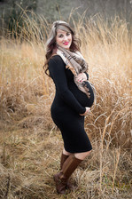 Maternity, Photography, Newborn Photographer, family photographer, tall grass winter, mini session, pregnancy, baby bump, 38 weeks, pregnant, Full term, black dress, scarf, silver hair,  maternity posing ideas, mom, motherhood, 