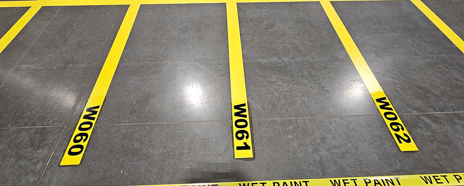 Commercial floor markings in Wentzville, Mo
