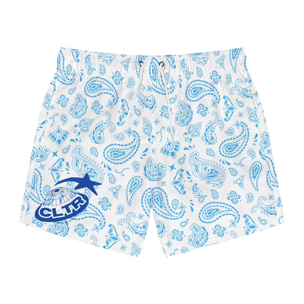 Thumbnail: CLTR Clothing Blue Bandana Swim Shorts