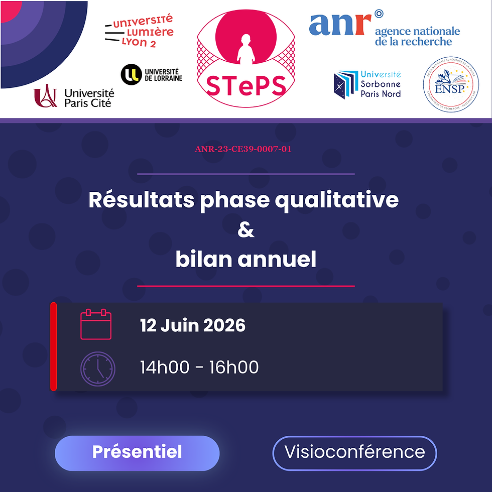 Résultats phase qualitative et bilan annuel