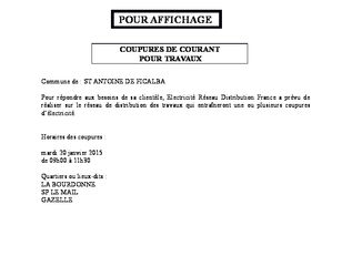 Coupure de courant...