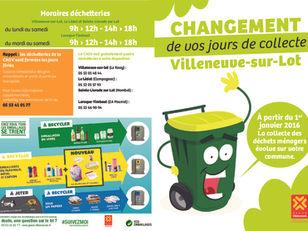 Changement dans les jours de COLLECTE