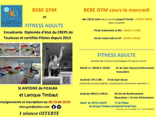 Nouvelle Saison Elise GYM : Bébé gym et Fitness Adulte