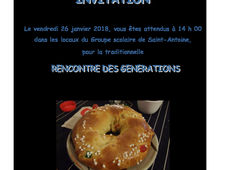 Rencontre des générations ... le 26 janvier