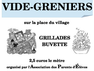 VIDE GRENIER dimanche 28 sept. 2014