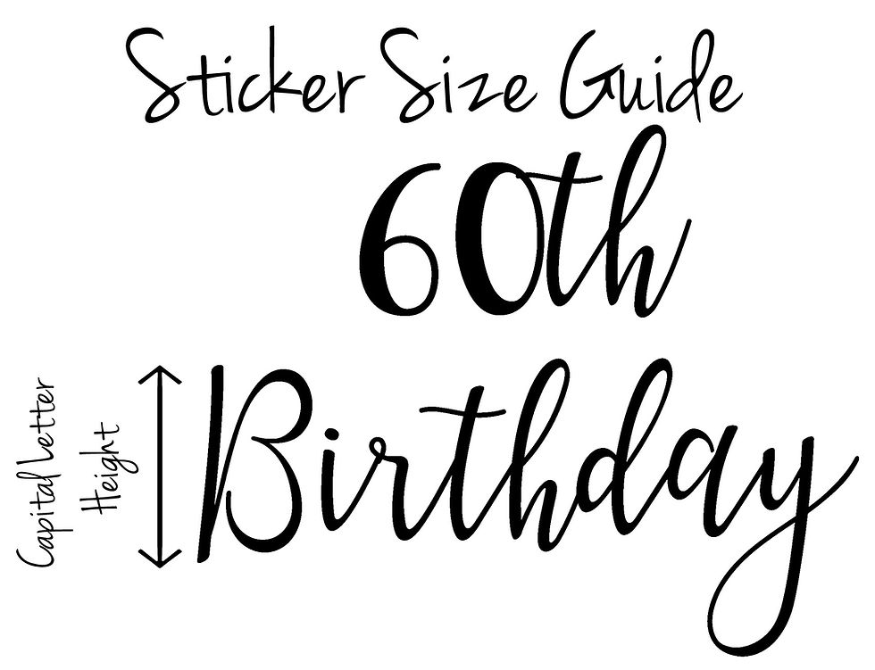 Thumbnail: 60th Birthday Vinyl Sticker