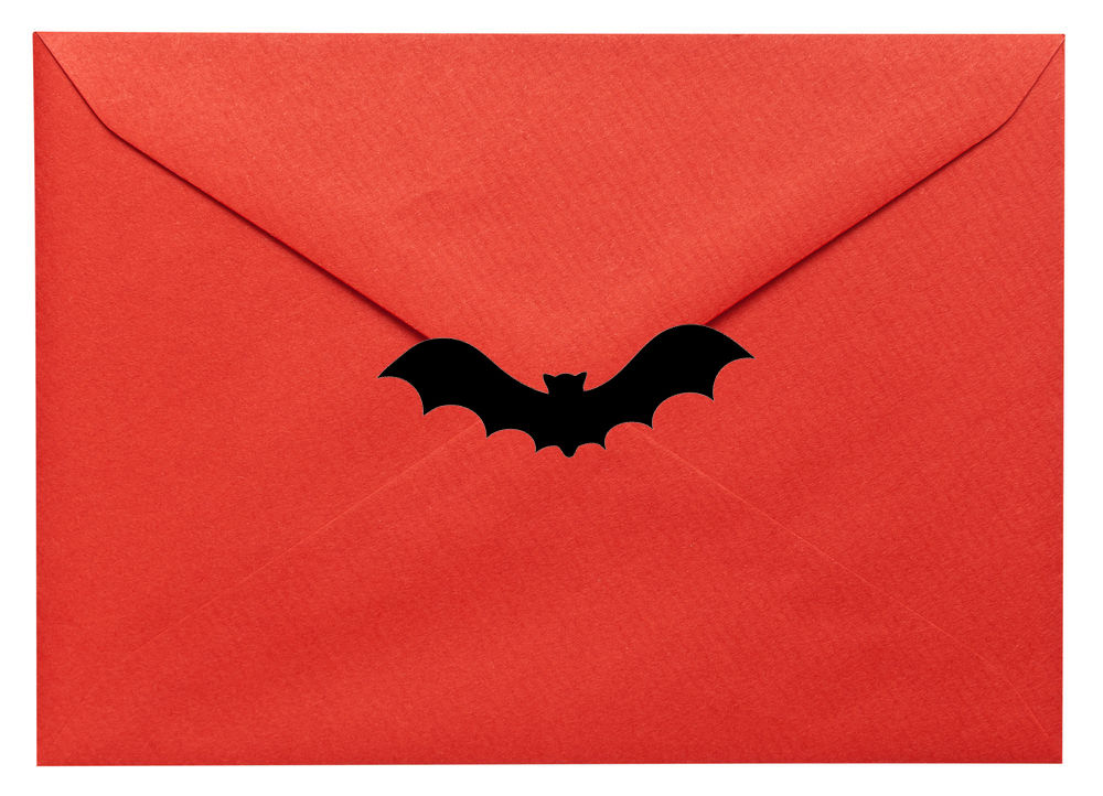 20 x Vinyl Bat Shaped Stickers
