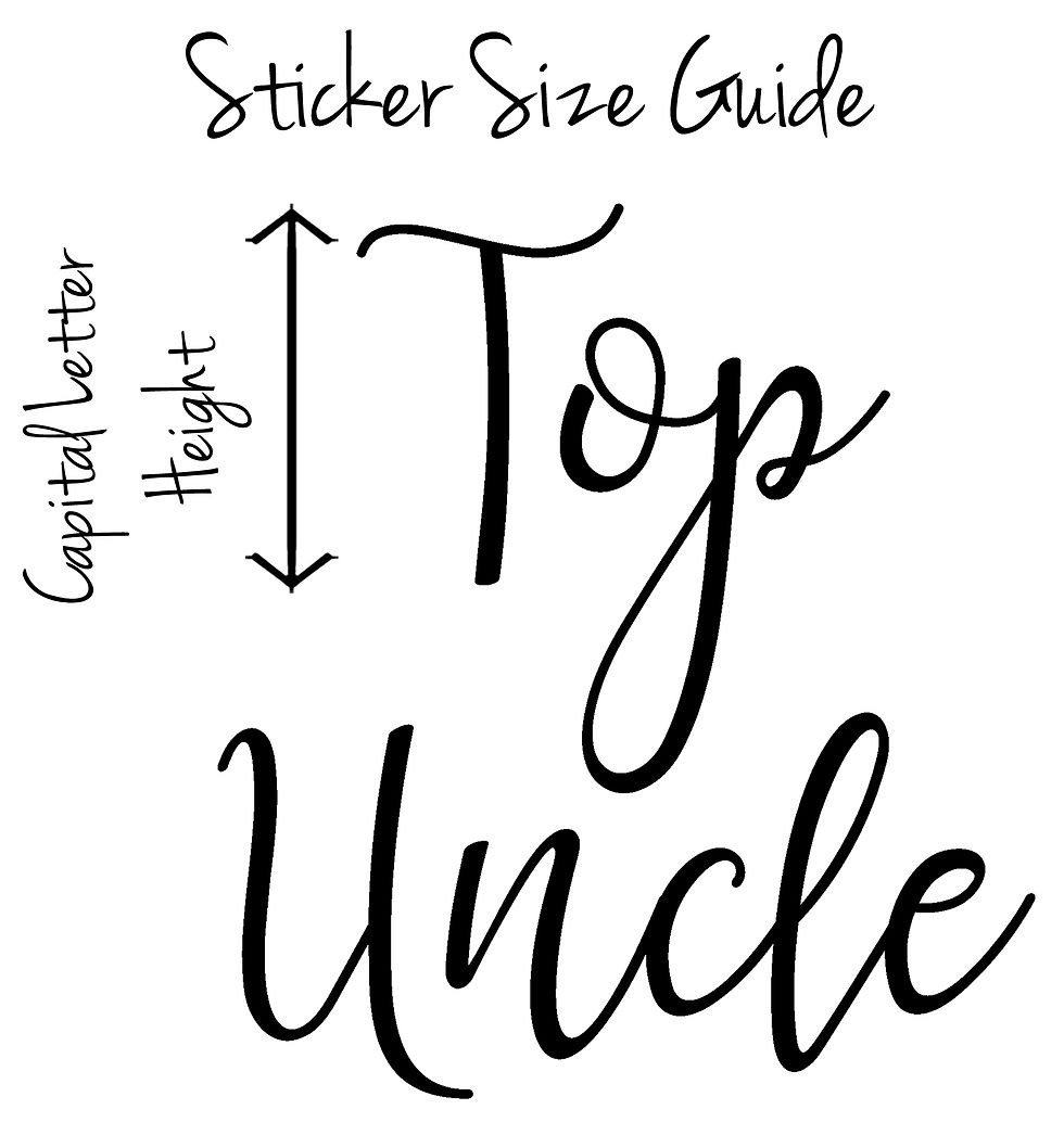Thumbnail: Top Uncle, Vinyl Glass Sticker