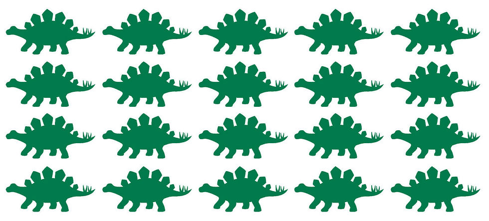 Thumbnail: 20 x Vinyl Stegosaurus, Dinosaur Shaped Stickers