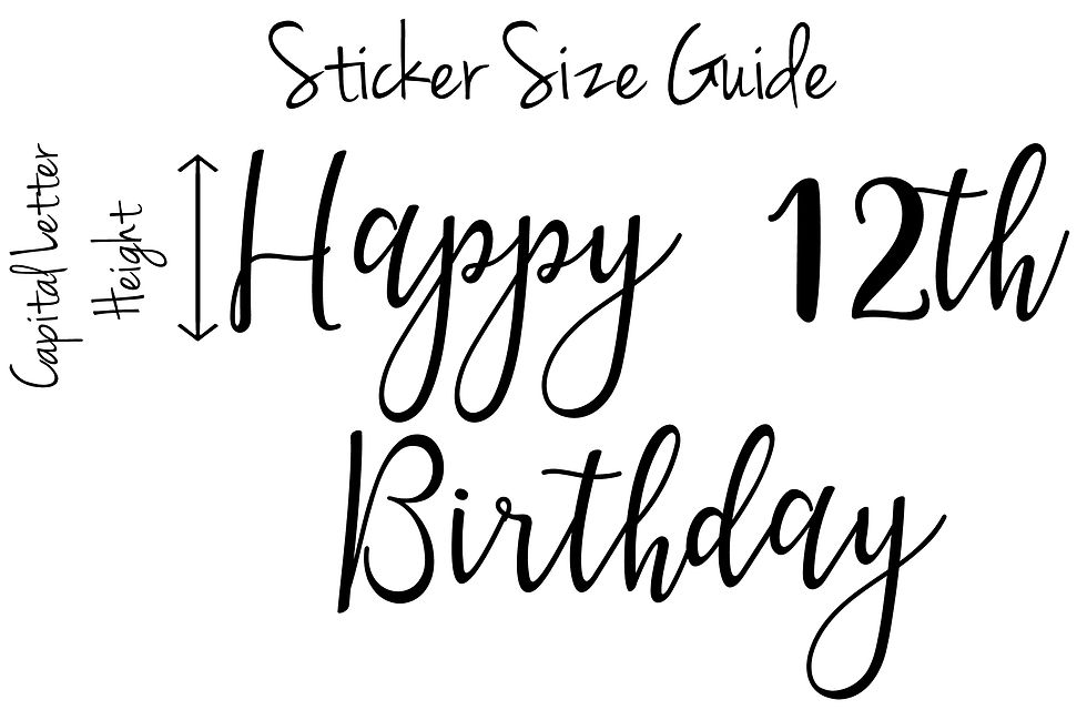 Thumbnail: Happy 12th Birthday Vinyl Sticker