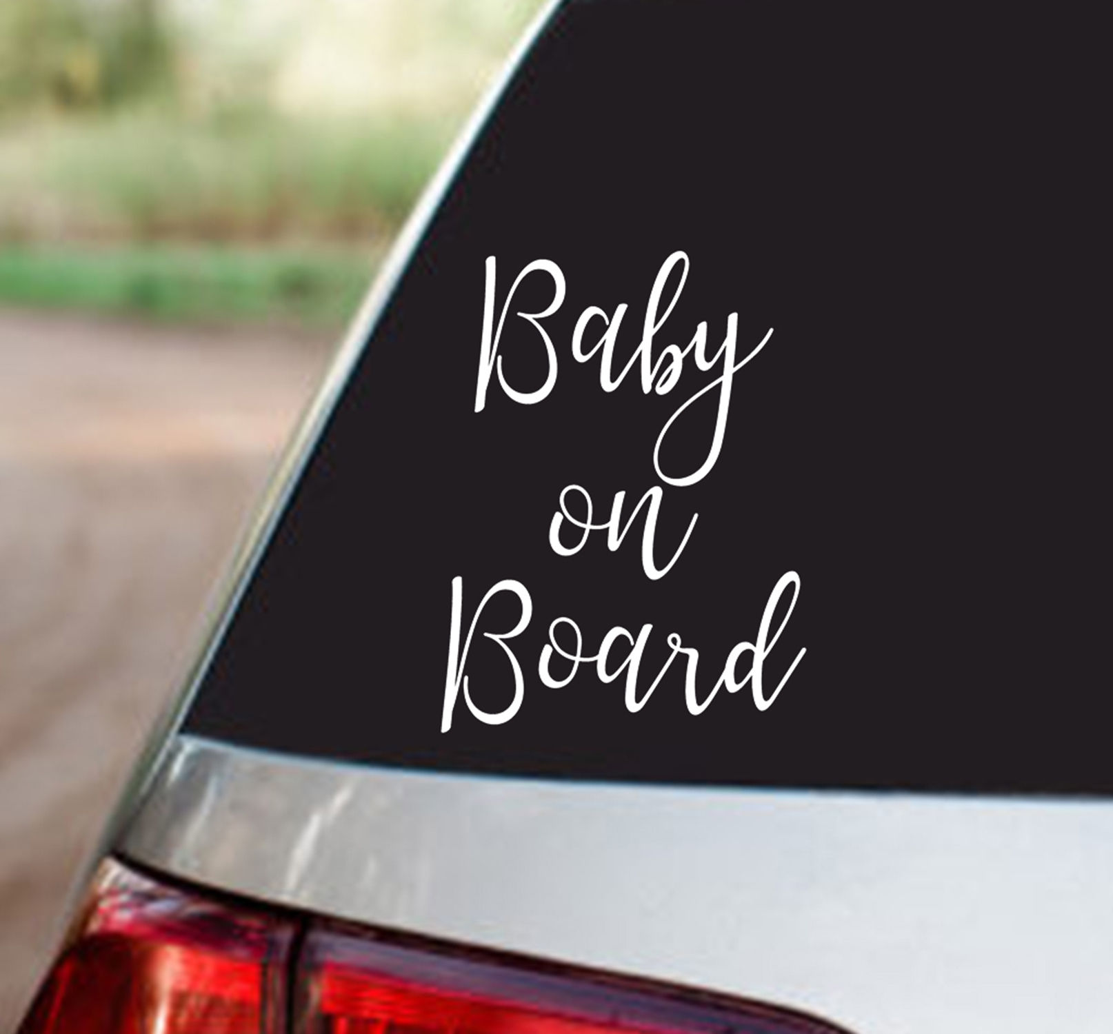 Baby on Board Vinyl Decal Label for Car Rear Window, Bumper Sticker